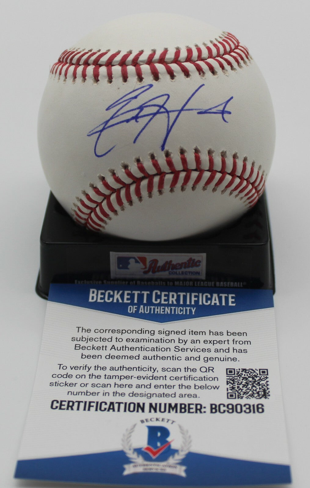 Ed Howard Signed Official MLB Baseball w/Beckett COA BC90316 Chicago Cubs