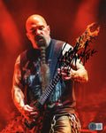 Kerry King Slayer Music Group Bass Signed 8x10 Photo w/Beckett COA BM85088