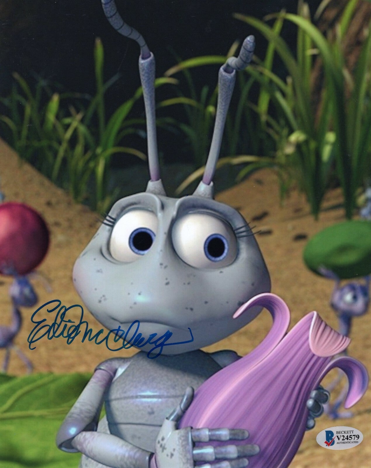 Edie McClurg Signed A Bug's Life Dr. Flora 8x10 Photo w/Beckett COA V24579