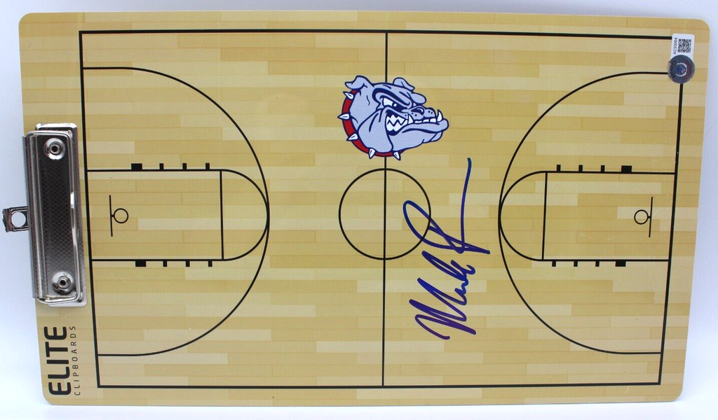 Mark Few Signed Gonzaga Bulldogs HOF Clipboard/Play w/Beckett COA AC93084