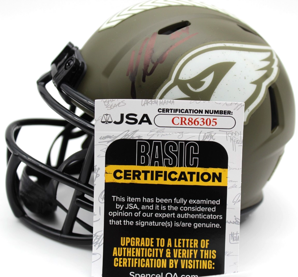 Jeremiyah Love Signed Arizona Cardinals STS Mini Helmet w/JSA COA CR86305