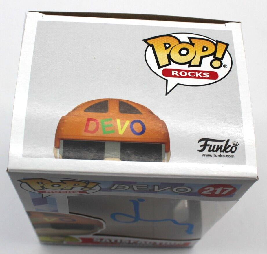Gerald Casale Signed Devo Satisfaction Funko Pop 217 w/Beckett COA BM98973