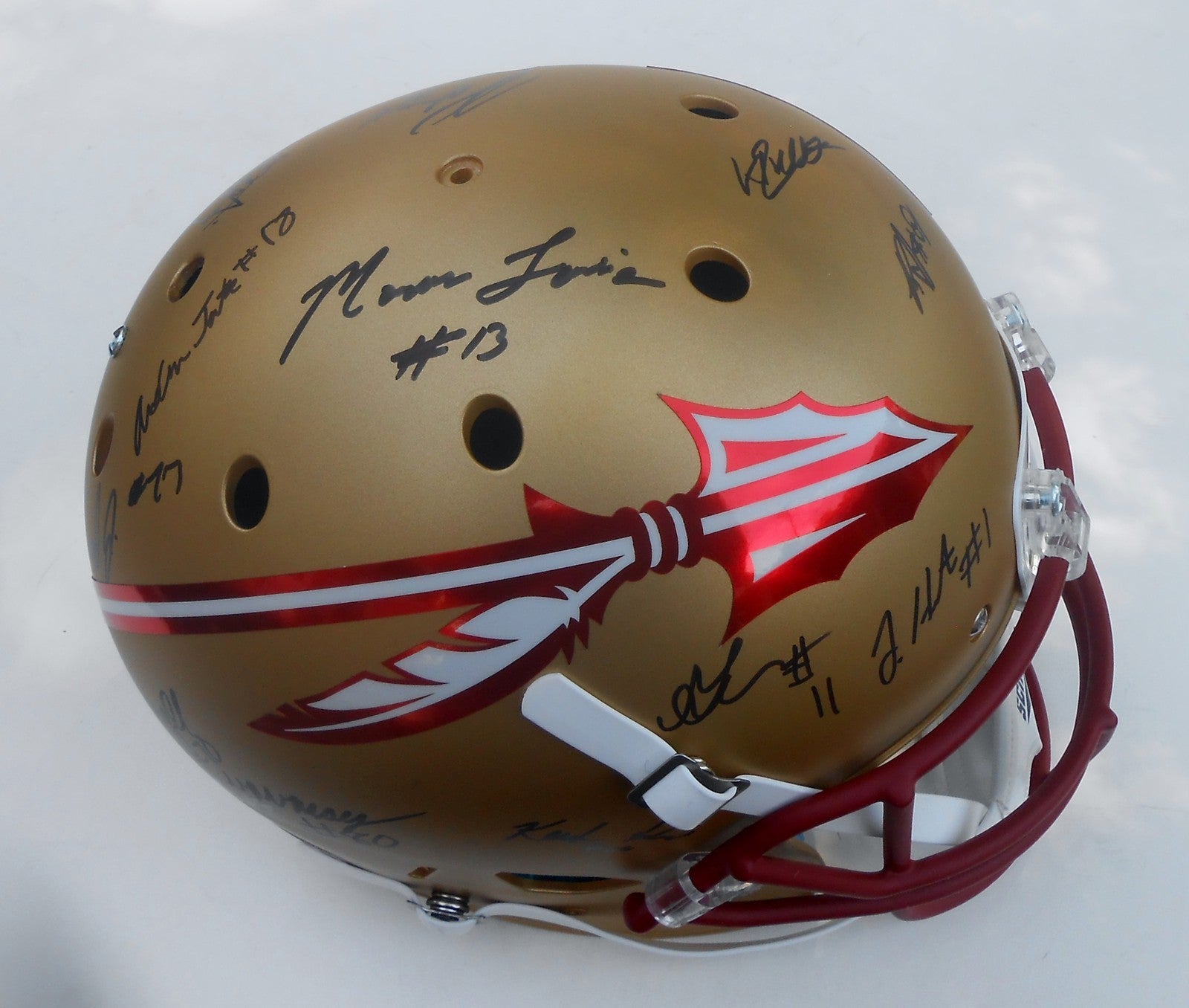 2015 Florida State Seminoles Team Signed Football Helmet w/COA Full Size 1 C