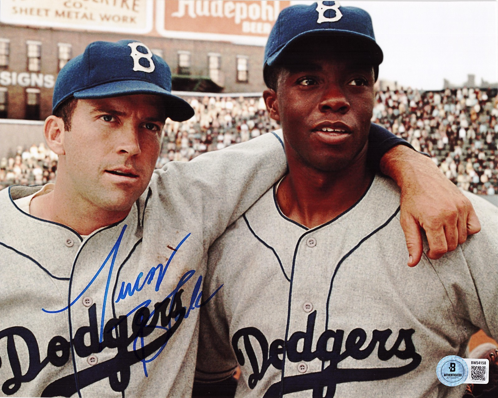 Lucas Black 42 Pee Wee Reese Signed 8x10 Photo w/Beckett BAS BW54158