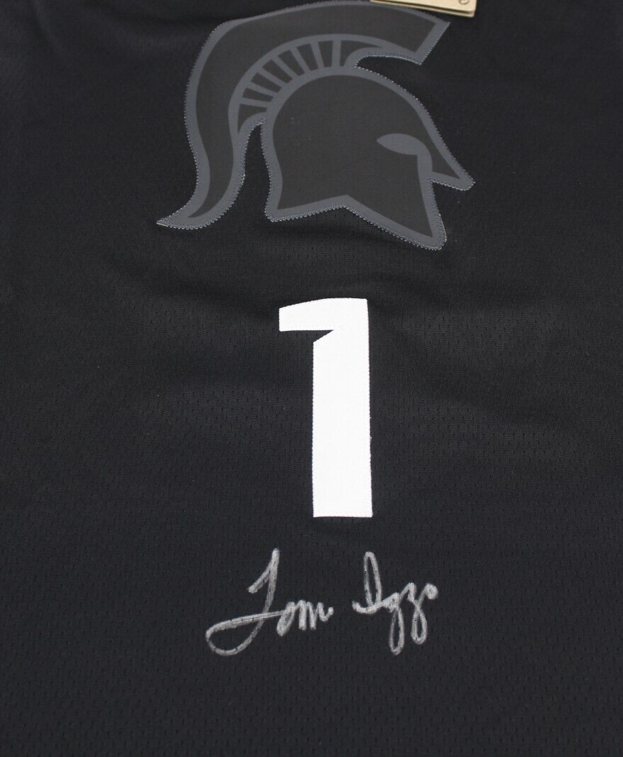 Tom Izzo Signed Michigan State Spartans Basketball Jersey w/Beckett COA BP89955