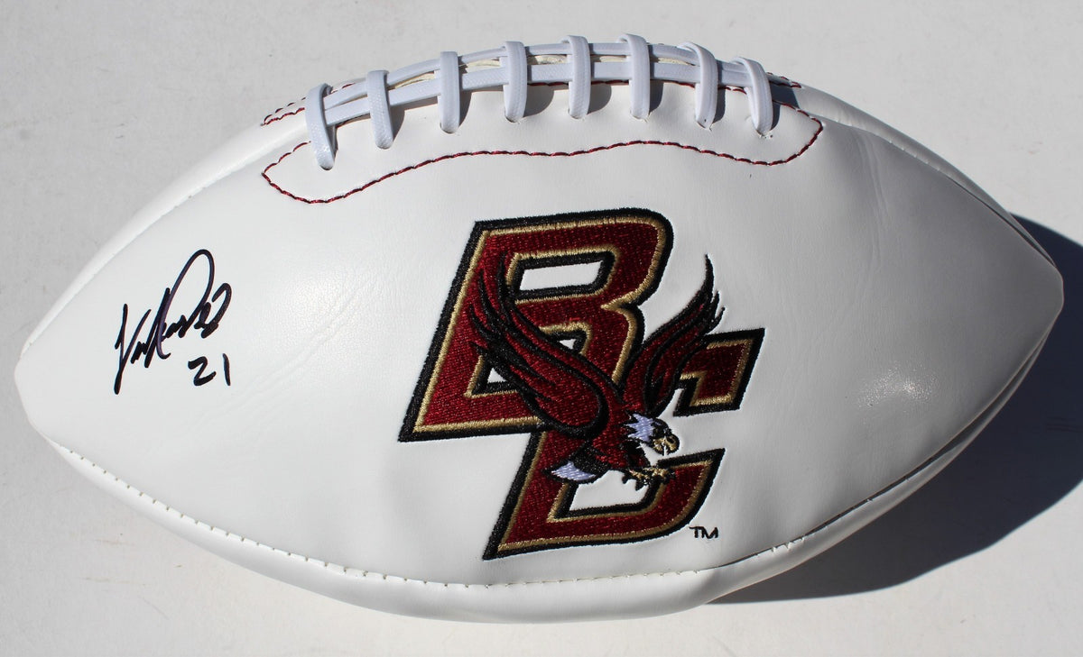 Lukas Denis Signed Boston College Eagles Logo Football w/COA C