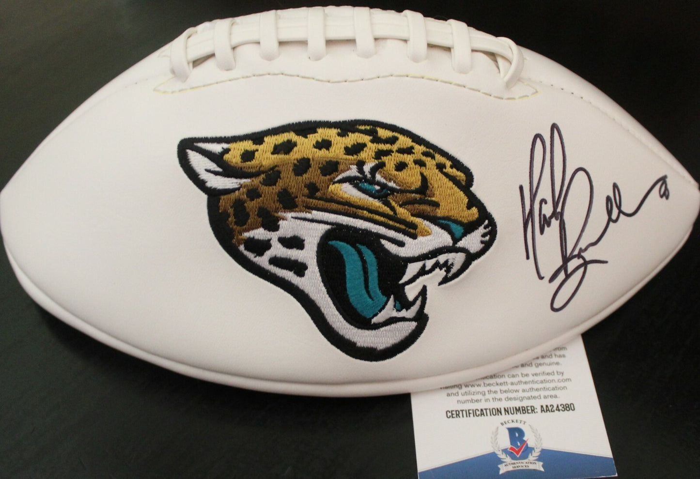 Mark Brunell Signed Jacksonville Jaguars Logo Football W/Beckett COA AA24380 BAS