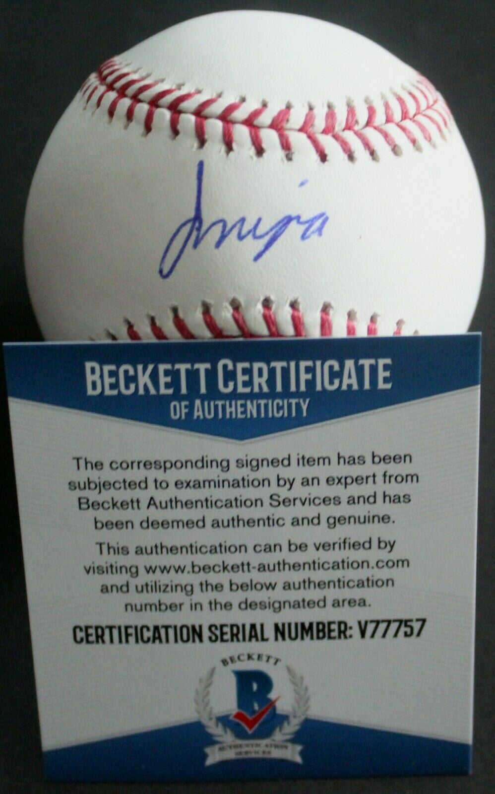 Francisco Mejia Signed Official Major Baseball w/Beckett COA Padres V77757