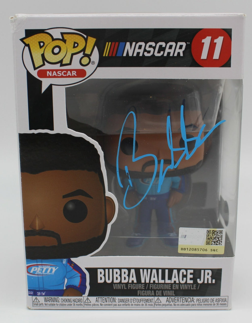 Bubba Wallace Nascar Racing #11 Signed Funko Pop w/Beckett COA BB38045
