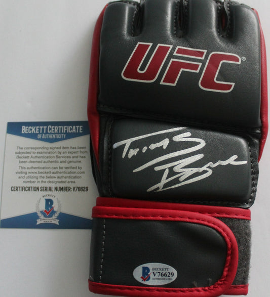 Travis Browne Signed UFC Training Glove w/Beckett COA MMA Champion V76629