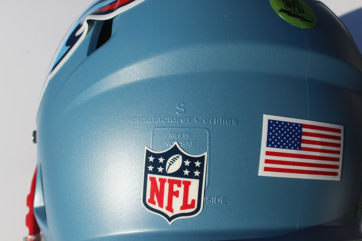 Tennessee Titans Custom Speed Blaze Football Helmet QB Decals Used Derrick Henry