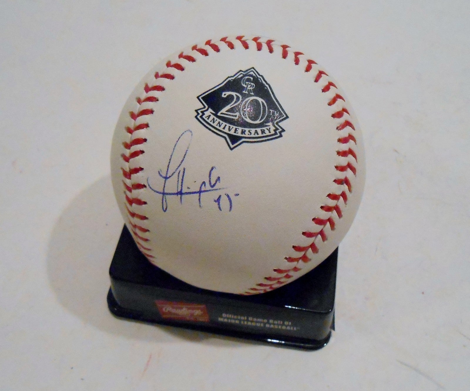 Jhoulys Chacin Signed Official Colorado Rockies Anniversary Baseball w/COA