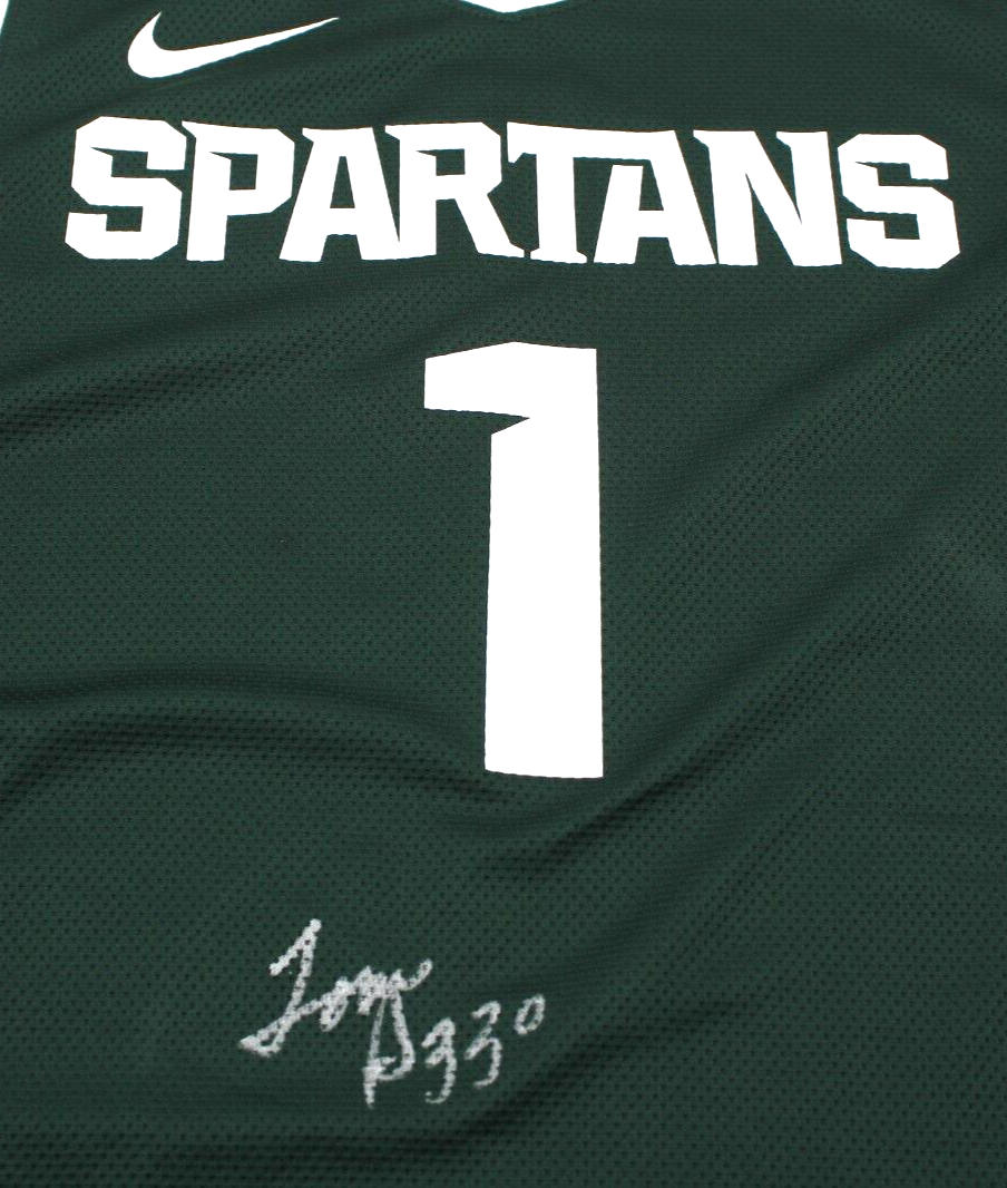 Tom Izzo Signed Michigan State Spartans Basketball Jersey w/Beckett COA BP89884