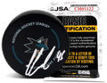 Cam Lund Signed San Jose Sharks Official Hockey Game Puck w/JSA COA CM05122