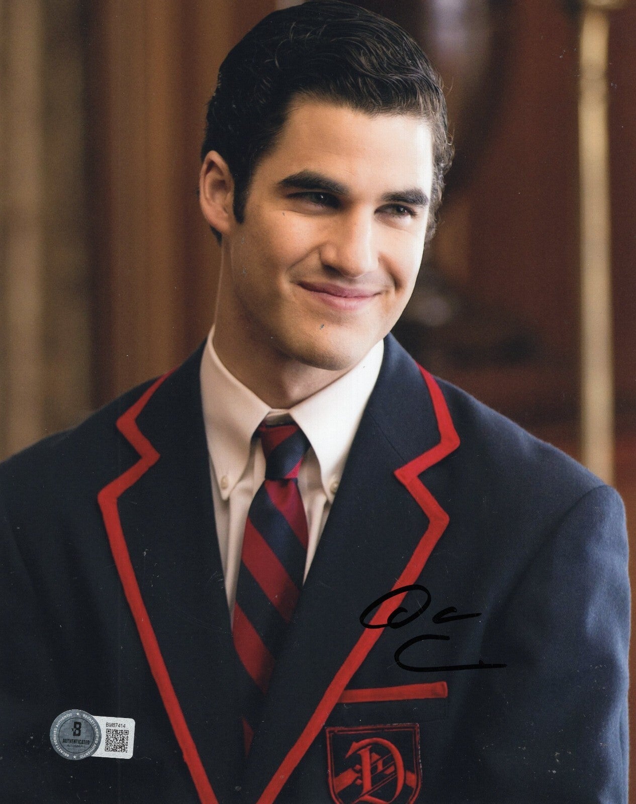Darren Criss Glee TV Show Blaine Signed 8x10 Photo w/Beckett COA BM87414