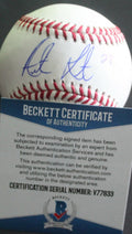 Austin Listi Phillies Signed Official Major League Baseball W/Beckett COA V77833