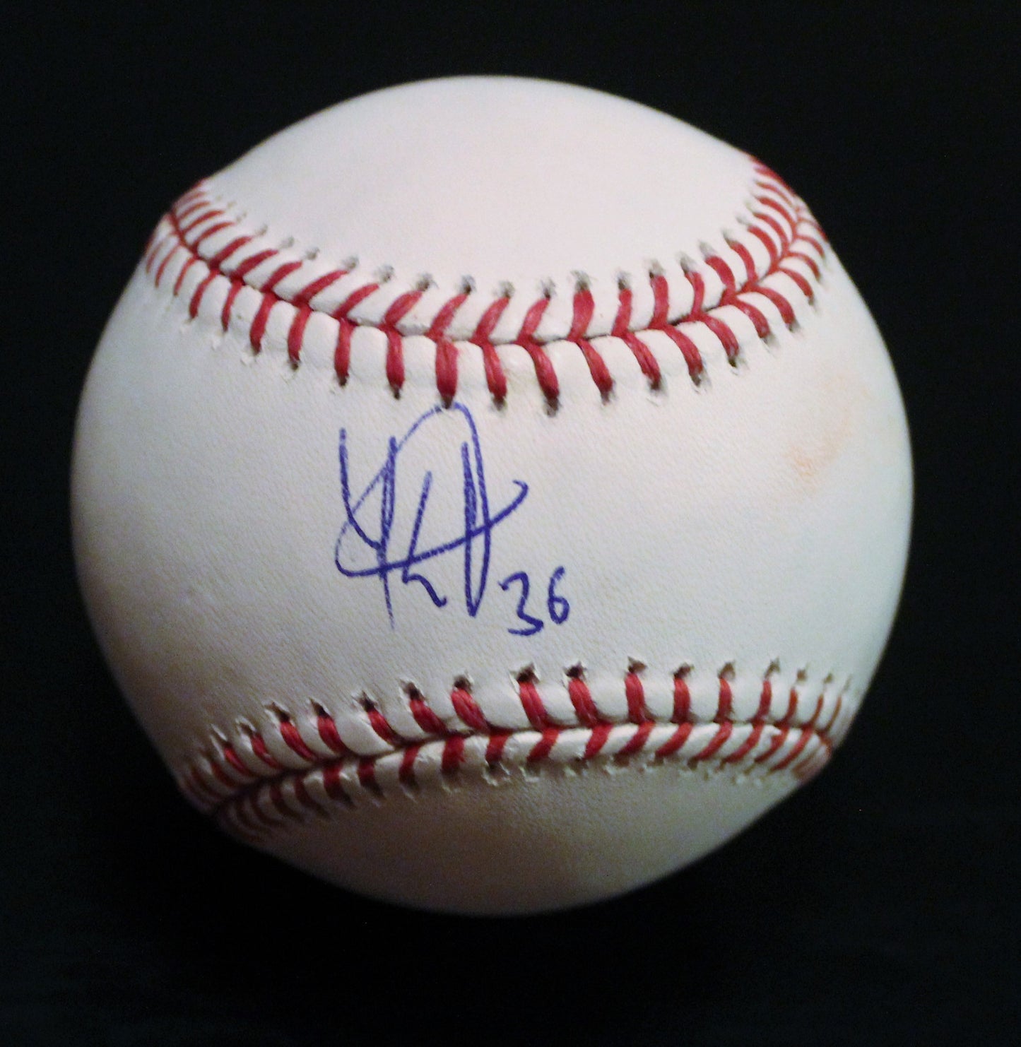 Yanio Perez Signed Official Major League Baseball w/COA Texas Rangers