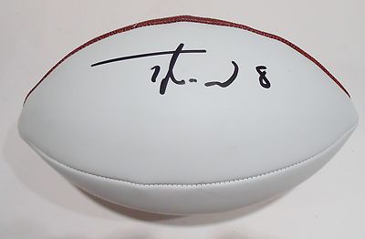 Tyler Wilson Signed White Panel Football w/COA Oakland Raiders