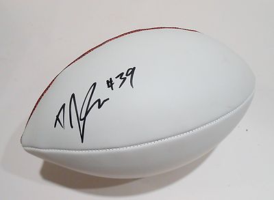 David Amerson Signed White Panel Football w/COA Washington Redskins
