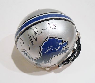 Louis Delmas Signed Mini Helmet w/COA Detroit Lions Football