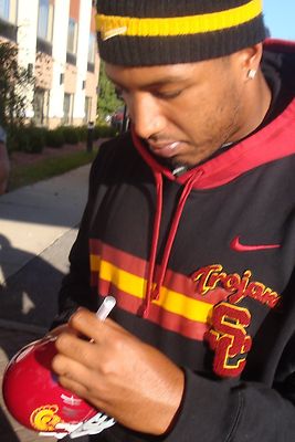 Marc Tyler Signed USC Trojans Mini Helmet w/COA Fight On! Proof