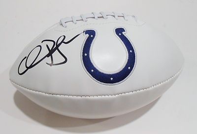 Chuck Pagano Signed Indianapolis Colts Logo Football w/COA