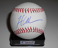 Hunter Morris Signed Official Major League Game Baseball w/COA Brewers #1