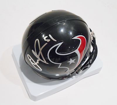 Darryl Sharpton Signed Mini Helmet w/COA Houston Texans Football