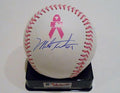 Mark Trumbo Signed 2013 Mother's Day Breast Cancer Baseball w/COA Angels #1