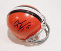 Davone Bess Signed Mini Helmet w/COA Cleveland Browns Football