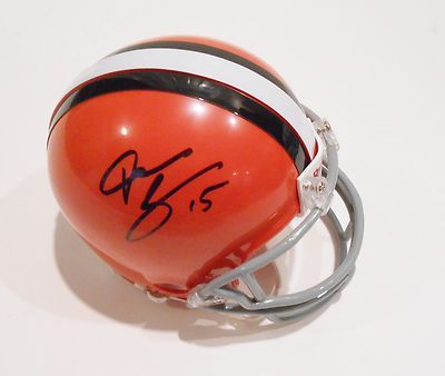 Davone Bess Signed Mini Helmet w/COA Cleveland Browns Football
