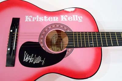 Kristen Kelly Signed Acoustic Guitar w/COA Ex-Old Man Brad Paisley Country