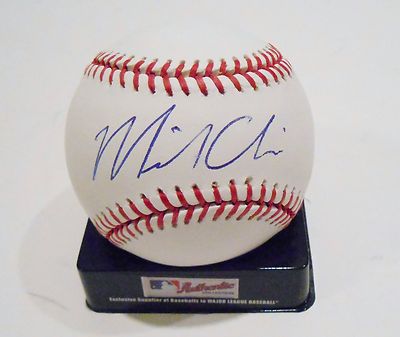 Michael Choice Signed Official Major League Game Baseball w/COA Oakland A's #1